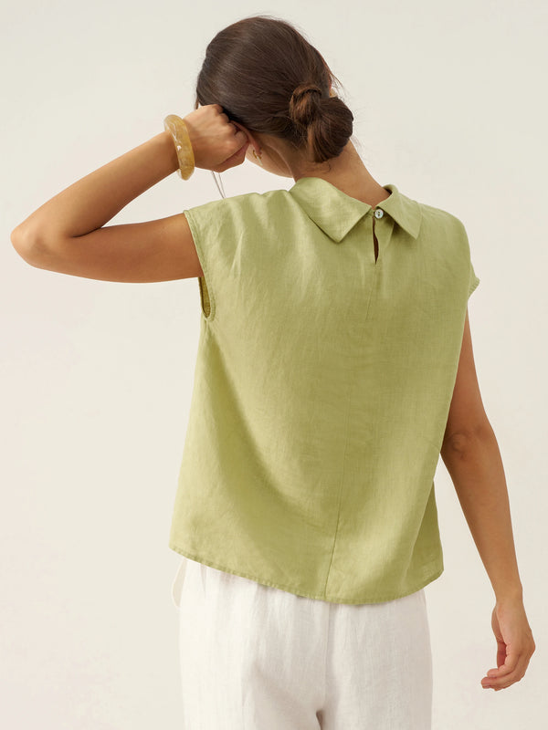 100_LinenCapSleeveSoft-FoldCollarTopSageAppleOT5710.jpg