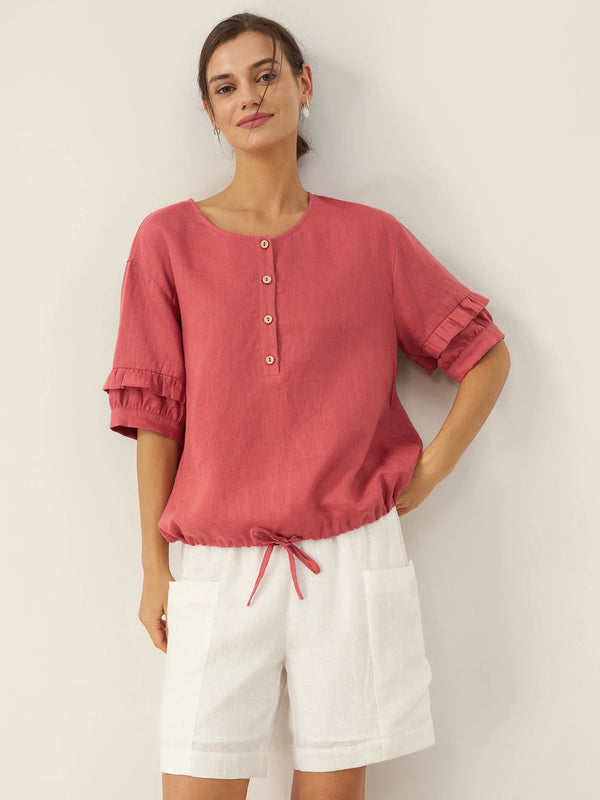 100_LinenFlutterSleeveDrawstringTopPomegranateRedOT5210.jpg
