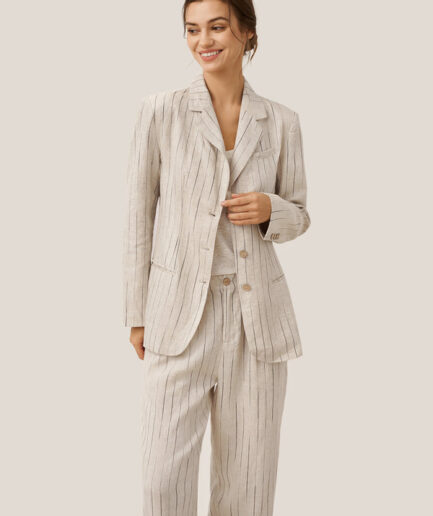LWZLI™ 100% Linen Sketch Stripe Suit Set ELOISE
