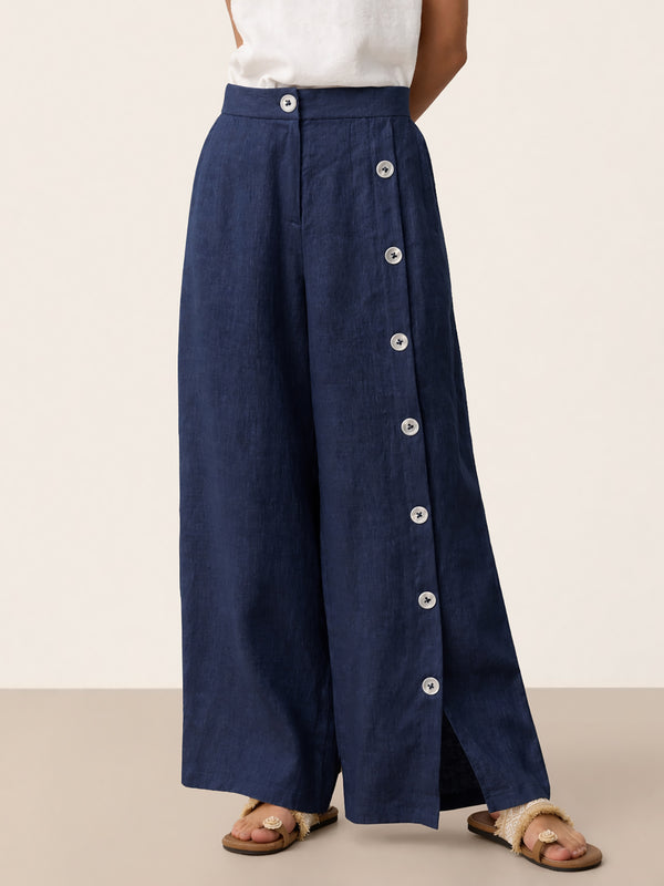100_Linen_Buttoned_Slit-Hem_Pants_KATYA_NavyBlue_PT80_01.jpg