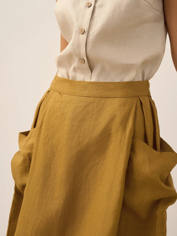 100_Linen_Elastic_Waist_Skirt_MARINA_Mustard_SKT21_9.jpg