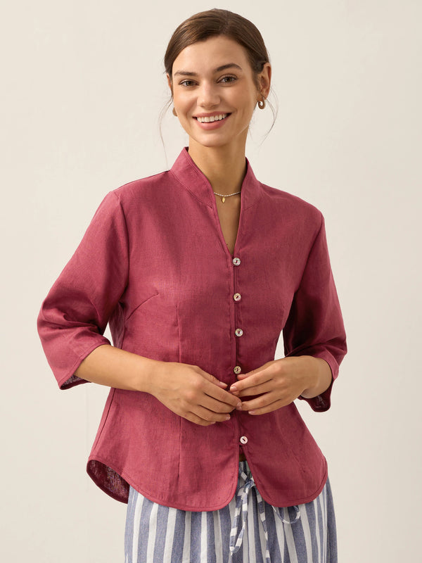 100_Linen_Hand_Button_Fitted_Jacket_AMELIA_Ancora_Red_JK22_7.jpg