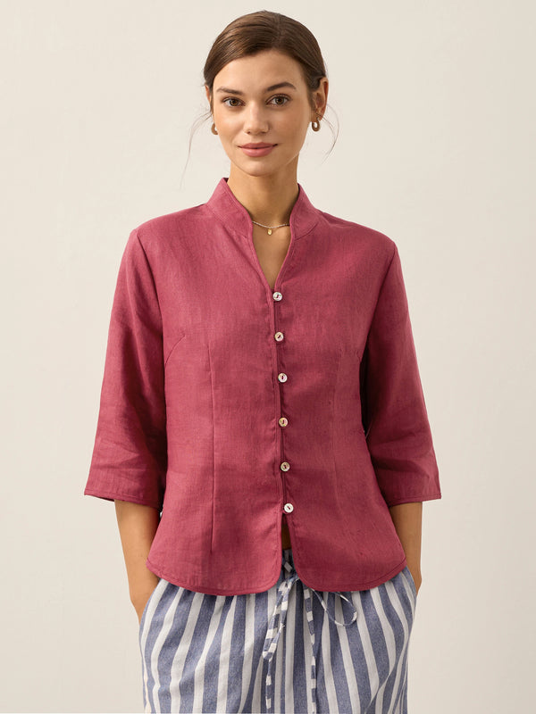 100_Linen_Hand_Button_Fitted_Jacket_AMELIA_Ancora_Red_JK22_9.jpg