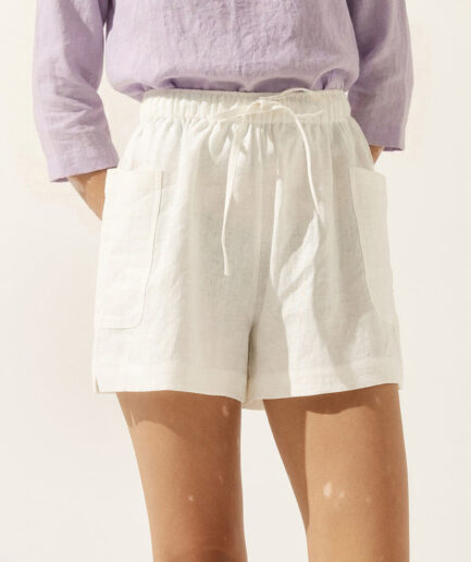 LWZLI™ 100% Linen Utility Side Pocket Short WYNNIE