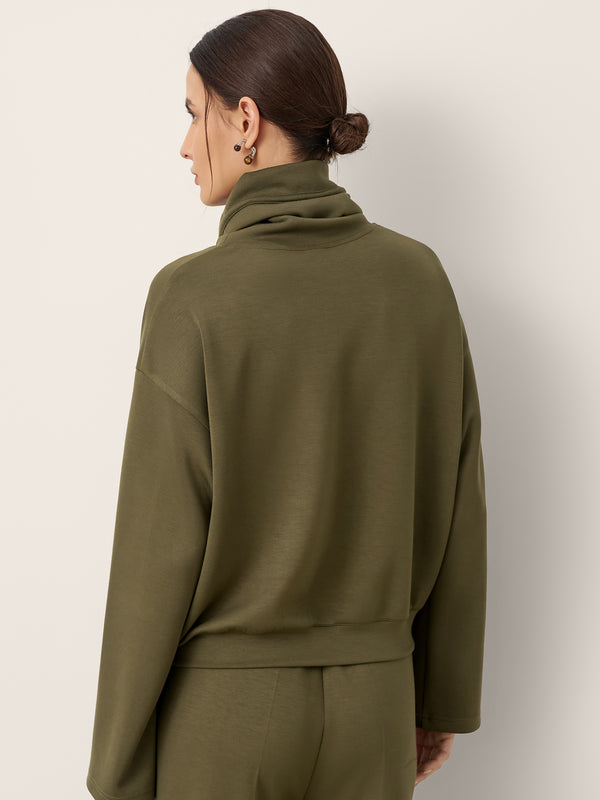 CottonDrawstringTurtleneckLongSleeveTopCIELMossyGreenBOT03_5.jpg