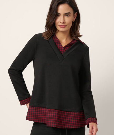 LWZLI™ Johnny Collar Long Sleeve Top URSA