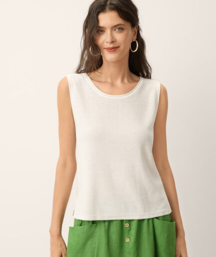 LWZLI™ Linen Jersey Essential Vest EMILY