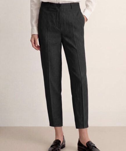 LWZLI™ Linen Tailored Straight Cropped Pants LOGAN