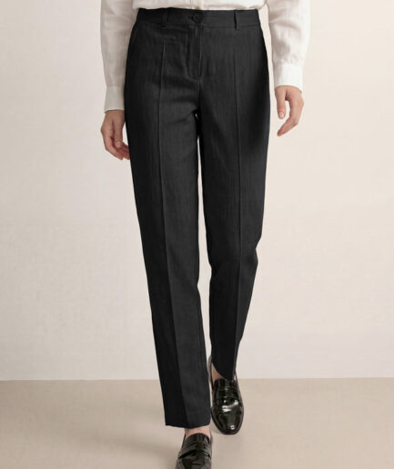 LWZLI™ Linen Tailored Straight Full Length Pants LANDON